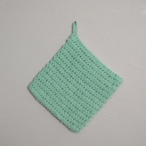 HOST PICK - Crochet Double Thick Potholder - Mint - Picture 1 of 3